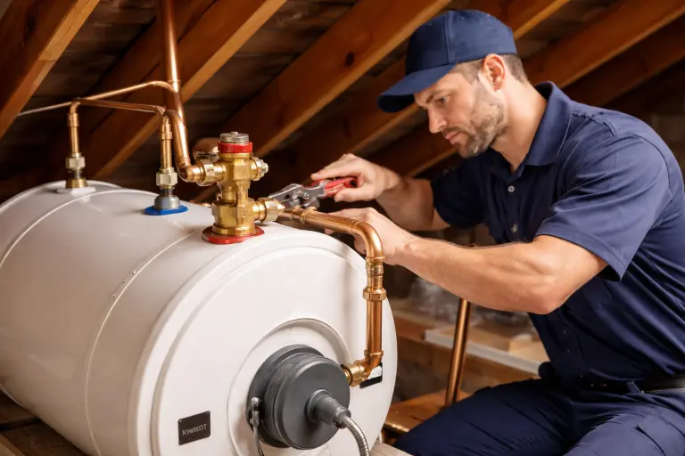 Professional geyser installation in a Western Cape home