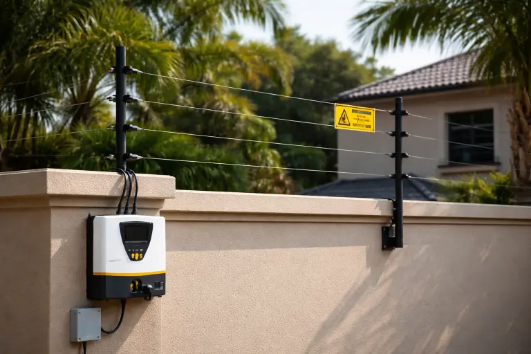 Electric fence installation on a residential wall in Cape Town