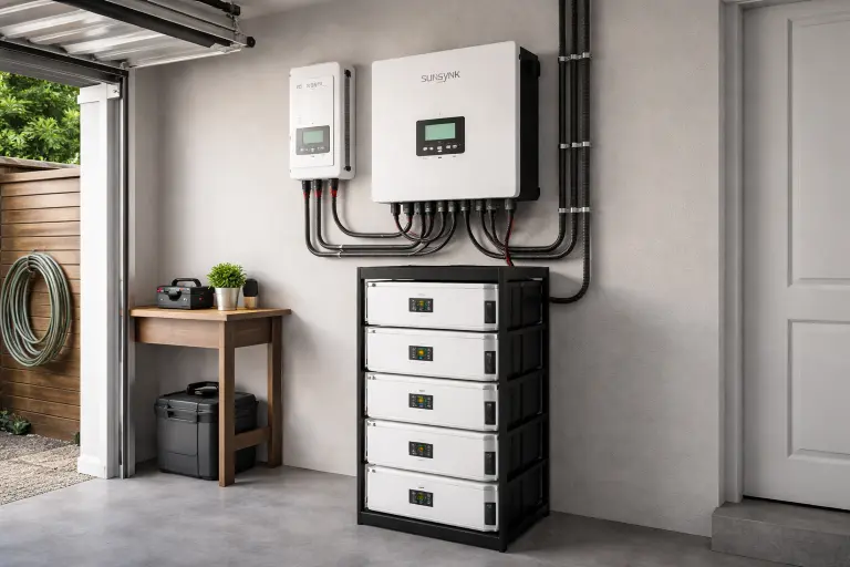 Solar inverter and battery system integrated with DB board in Western Cape